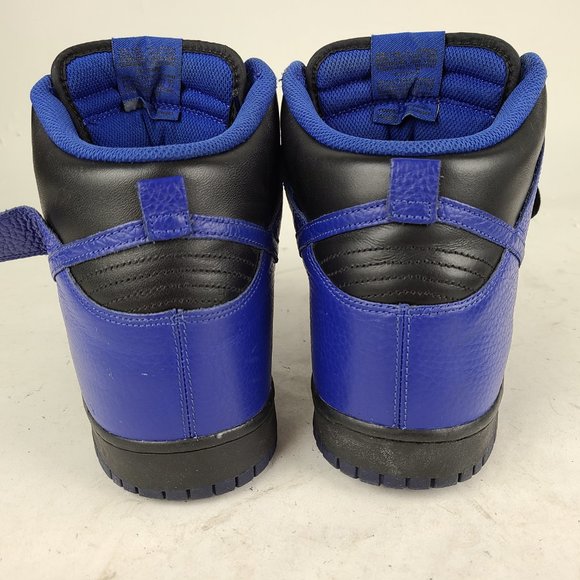 RARE Nike Dunk High Black Old Royal Leather Sz 13 Men's 317982-030 2011 VTG - Picture 4 of 10